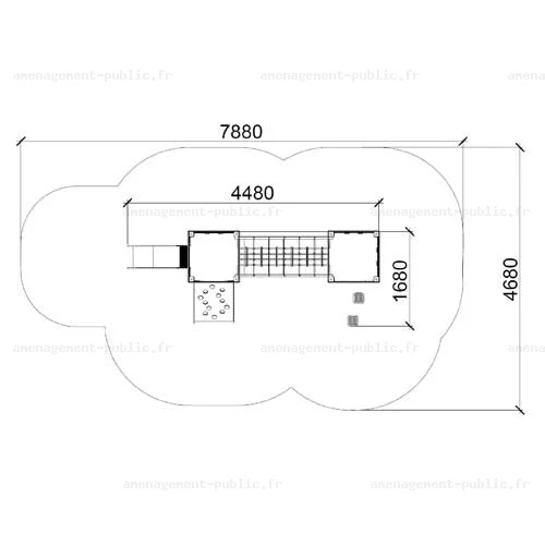 Structure pour aire de jeux 2 tours Ludicolors